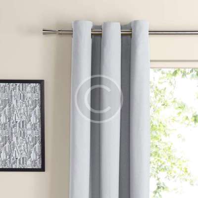 Zen Ecru Plain Eyelet Curtains